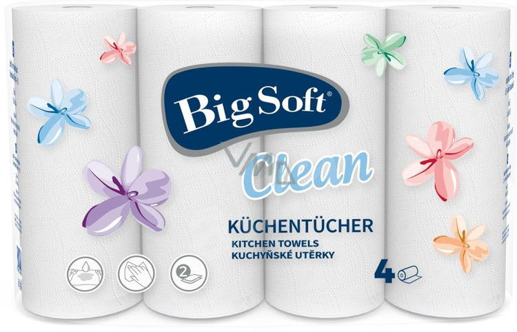 Picture of 4117-Big Soft Clean 2ply Kitchen Paper Towels 4 x 50 scraps